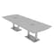 Skutchi Designs 45 in W, 144 in L, 29 in H, Engineered Wood Top, Grey HAR-AREC-46X143-DOU-ELEC-XD01 - alternate 1